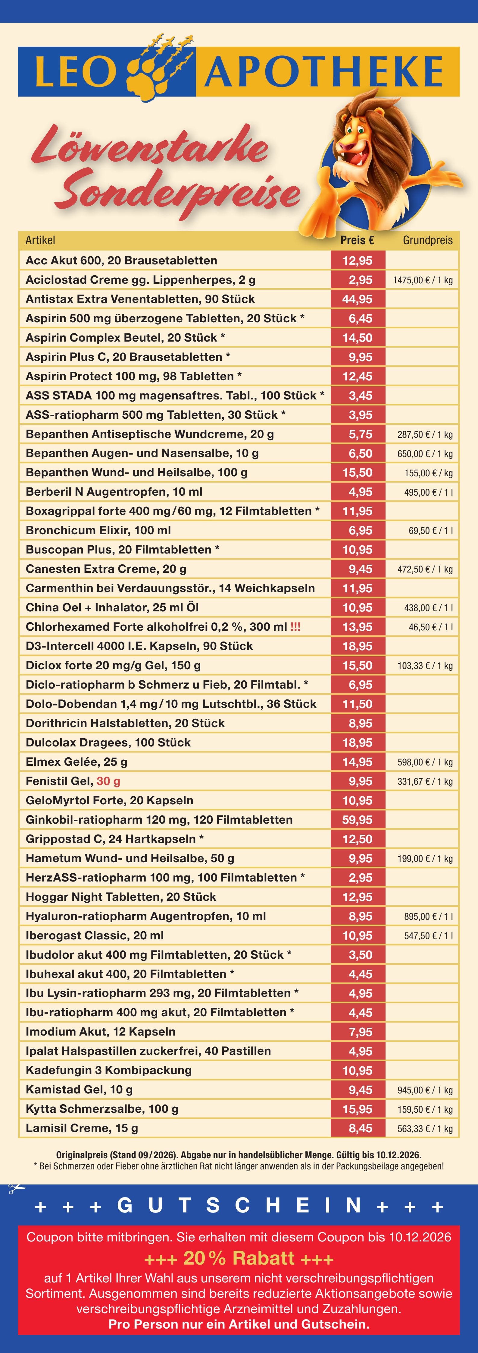 Sonderangebote Flyer Seite 1
